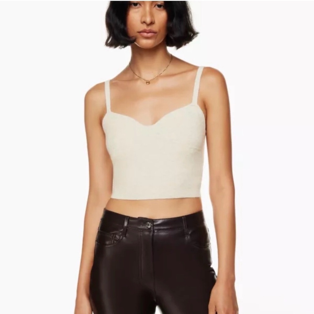 Wilfred Cream Knit Cashmere Tank